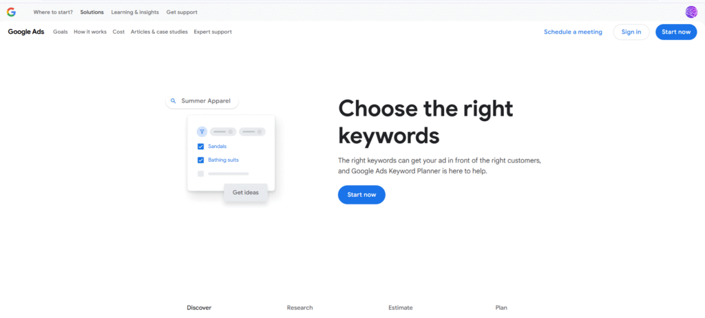 Google Keyword Planner